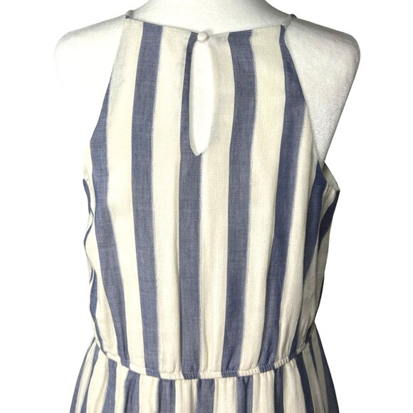 Altar'd State Womens Dress Size S Blue Striped Sleeveless Halter Elastic Waist - Picture 5 of 9